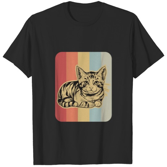 Discover Cat Puss Meow Pussycat Retro Gift T-shirt