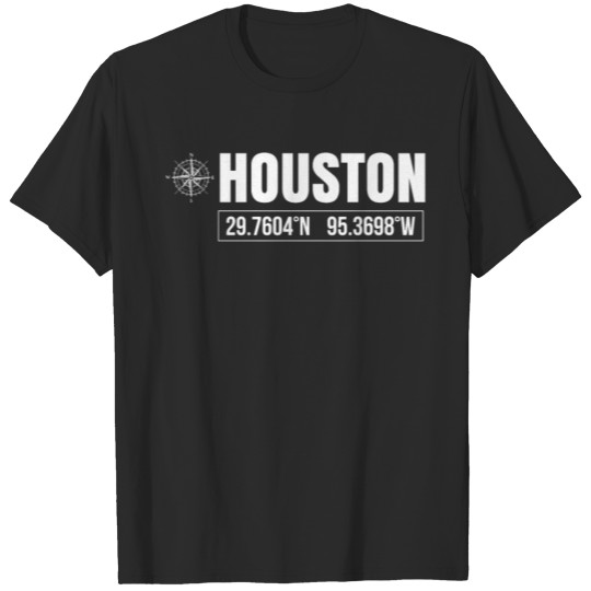 Discover Houston City Coordinates Souvenir USA Travel Shirt T-shirt