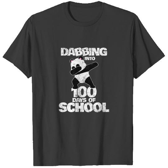 Dabbing into 100 Days of School Funny Panda Gift T-shirt