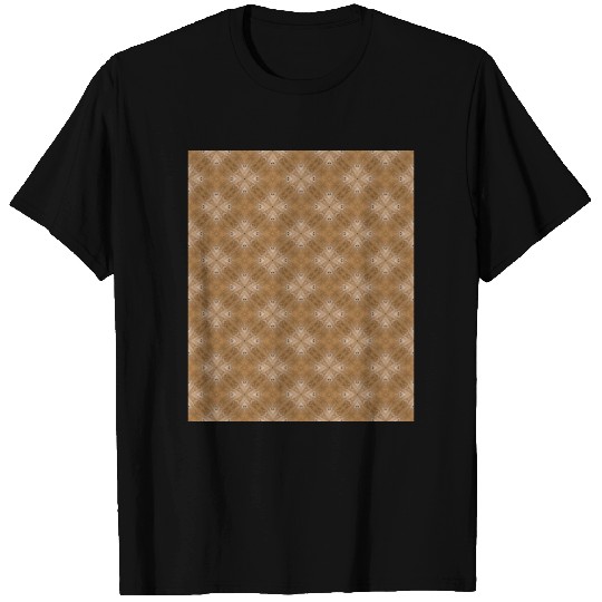 geometric brown pattern T-shirt