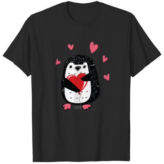 Discover Valentine's Day Penguin T-shirt Penguin Tee T-shirt
