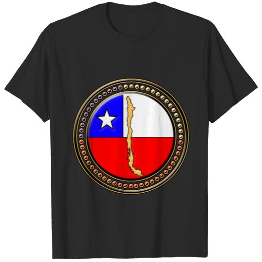Discover Chile Flag Map T-shirt