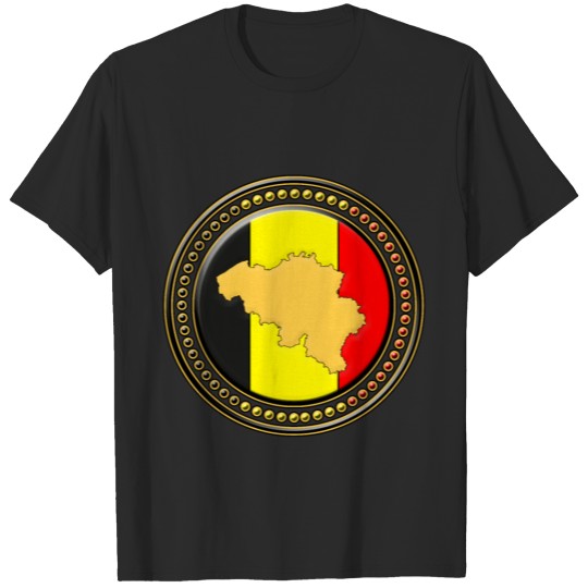 Discover Belgium Flag Map T-shirt