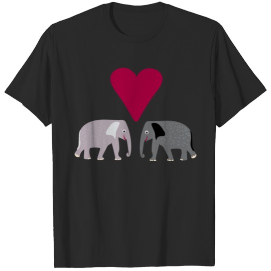 Discover Loved elephants for couples for Valentine's Day T-shirt