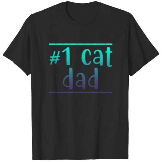 Discover Number 1 Cat Dad Cats Sport Cats race T-shirt