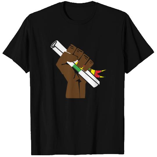 KNOWLEDGE POWER BLACK KING QUEEN HBCU AFRICA T-shirt