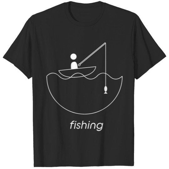 Discover Fishing Simple Shirt Illustration funny T-shirt