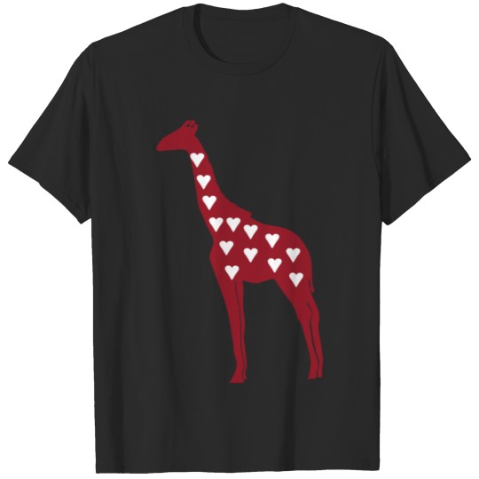 Discover Loving giraffe with heart T-shirt