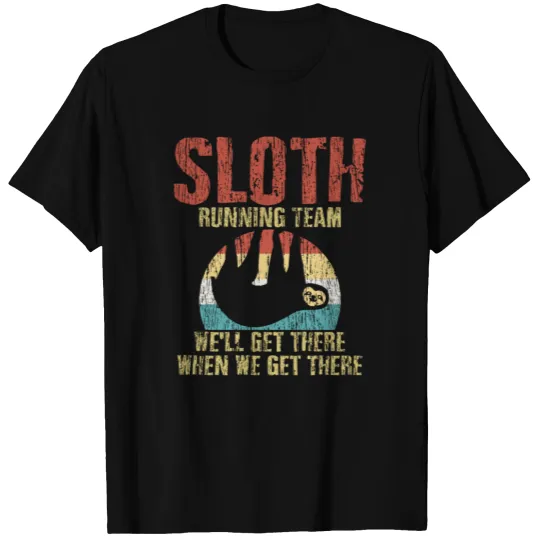 Sloth Running Team Funny Runner Gift T-shirt