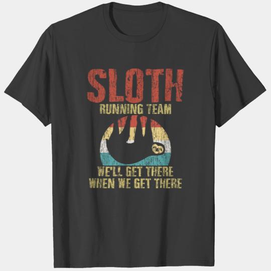 Sloth Running Team Funny Runner Gift T-shirt