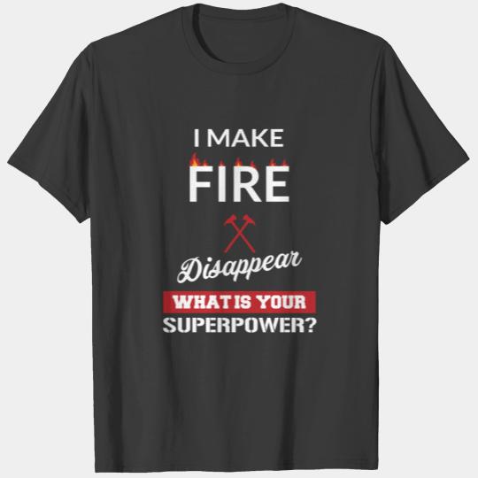 fire brigade fire woman gift profession pride job T-shirt