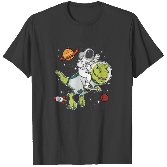 Astronaut Universe Dinosaur T Rex Gift T-shirt