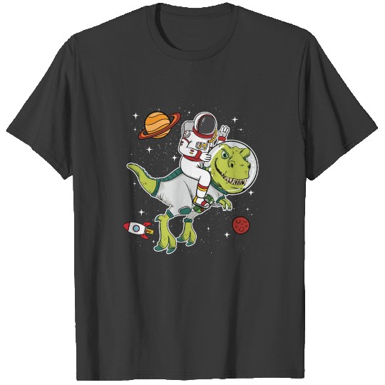 Astronaut Universe Dinosaur T Rex Gift T-shirt