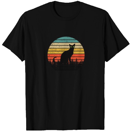 Retro Vintage Black Cat's Eye Lights TShirt T-shirt