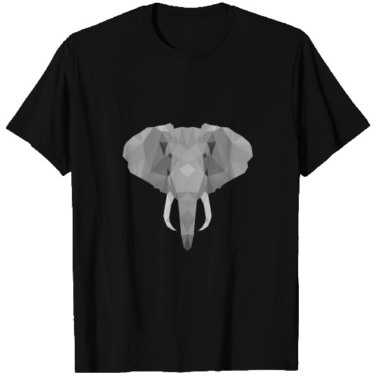 Elephant, elephant head polygon geometric T-shirt