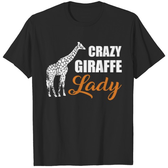 Discover Crazy Giraffe Lady Design T-shirt