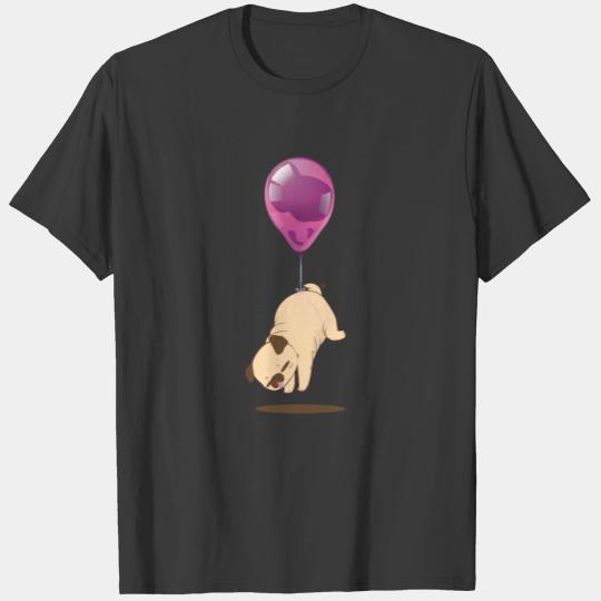 Sweet Pug Dog Balloon T-Shirt T-shirt