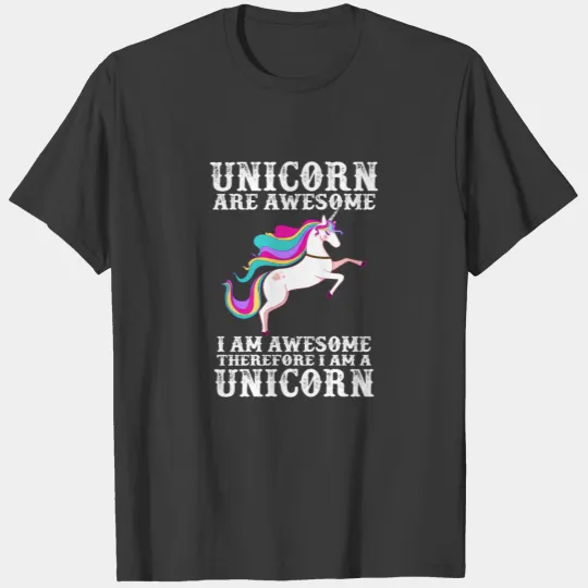 Pony Unicorn Are Awesome Einhorn Geschenk Gift T-shirt