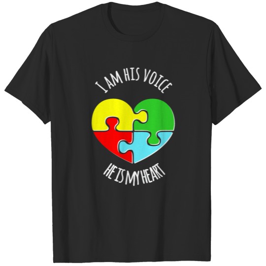 Discover I Am His Voice Autism Awareness Tee Mom Parent Dad T-shirt