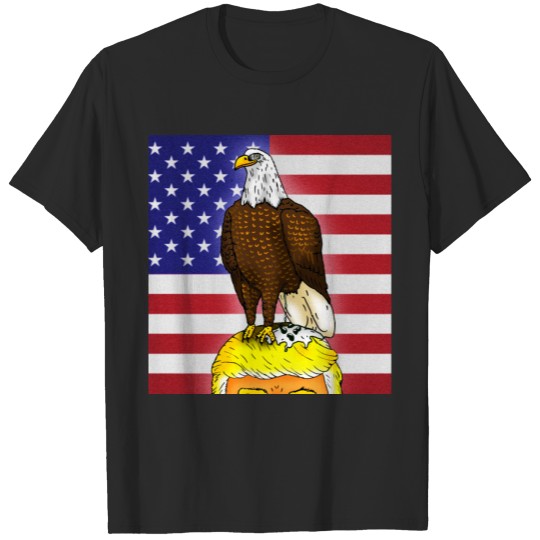 Patriotic Bald Eagle Dumps on Trump T-shirt