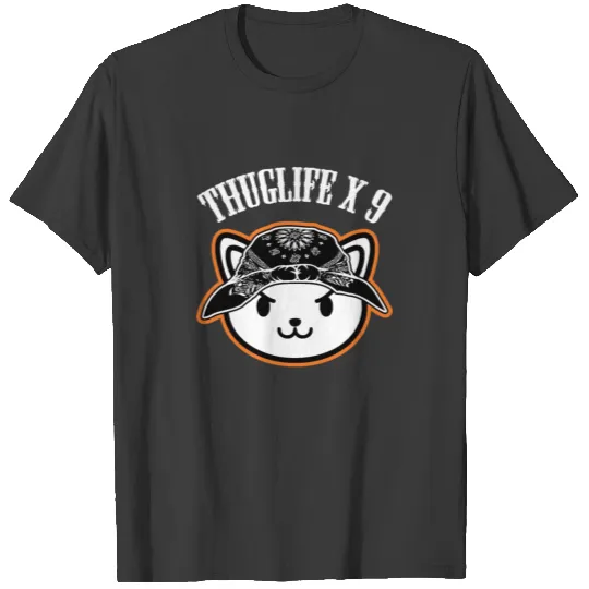Thug life Cat Kitty Kitten Hip Hop Gift T-shirt