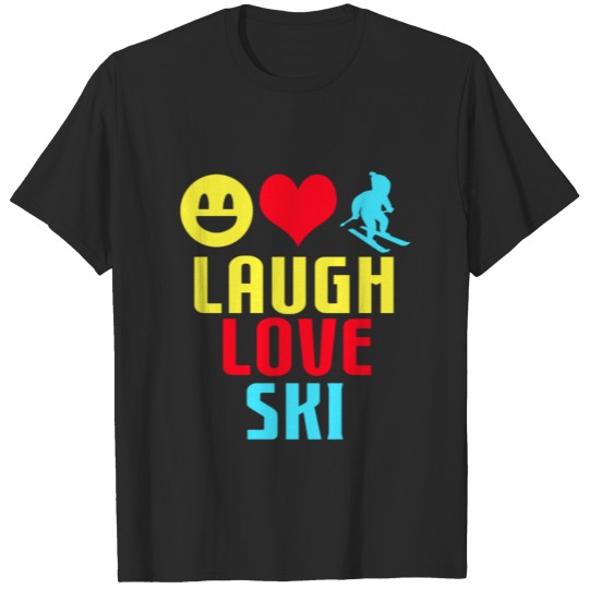 Discover Ski Love Laugh Heart Childish T-shirt