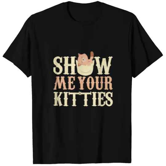 Breast pocket cat kitten gift bag T-shirt