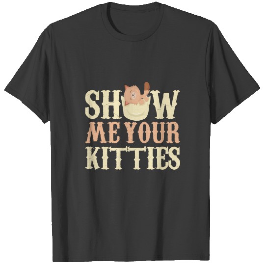 Breast pocket cat kitten gift bag T-shirt