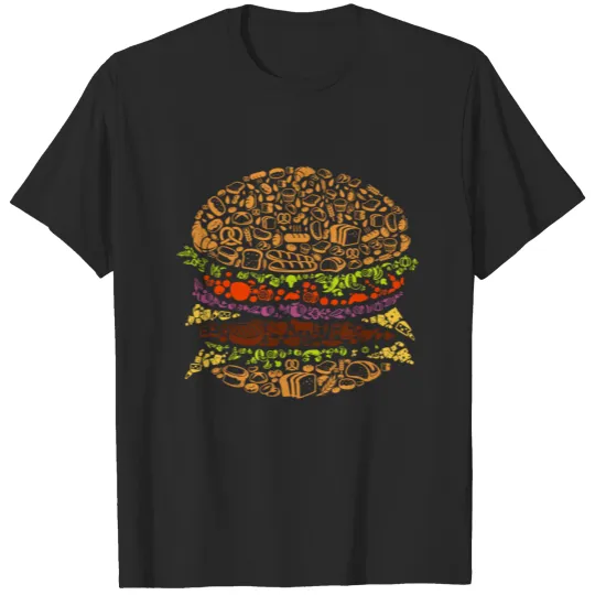 Discover Burger Time Symbols T-shirt