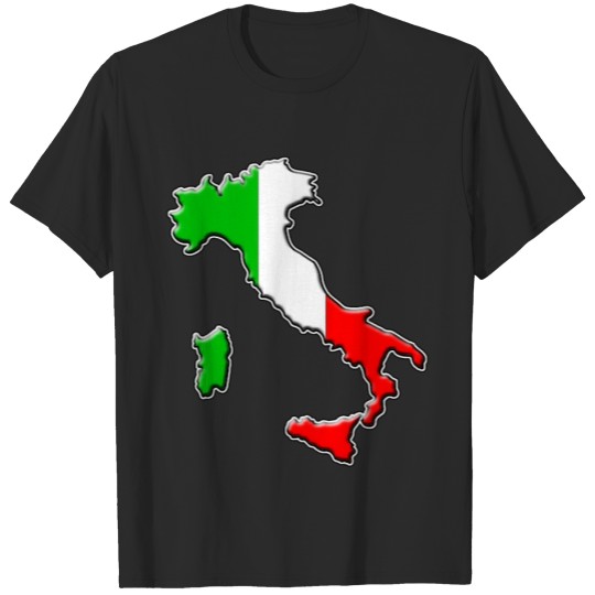 Discover Italy Flag Map T-shirt