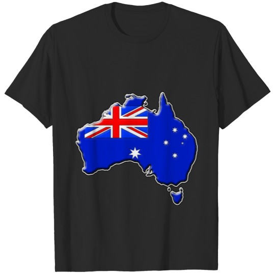 Discover Australia Flag Map T-shirt