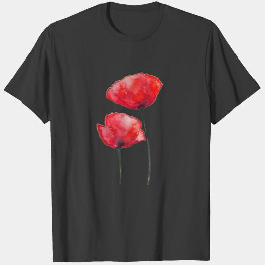 Poppy Poppies Flower Red Cara T-shirt