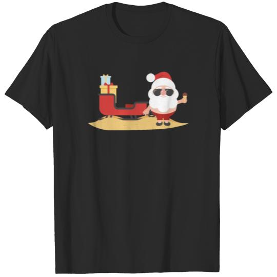 Christmas beach gift Funny ice cream T-shirt