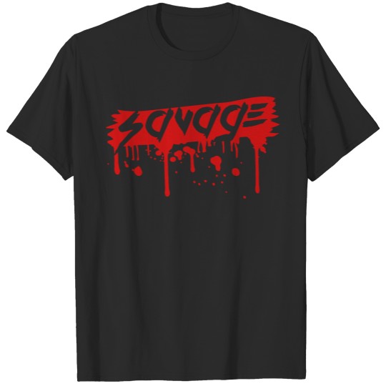 Discover brush stroke savage blood color wound animal anima T-shirt
