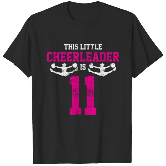 Discover Little Cheerleader 11th Birthday T-shirt