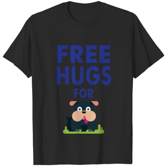 FREE HUGS FOR DOGS BLUE T-shirt