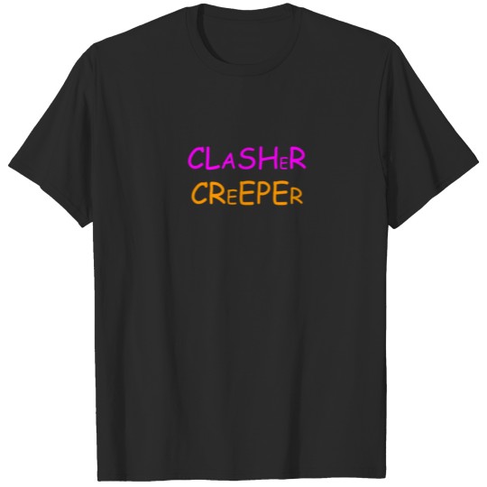 Discover Clasher Creeper fan merch pink and orange T-shirt