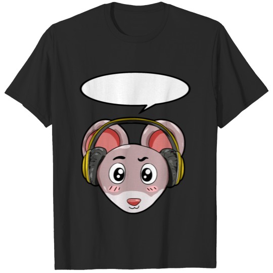 Discover Mouse with headphones T-shirt