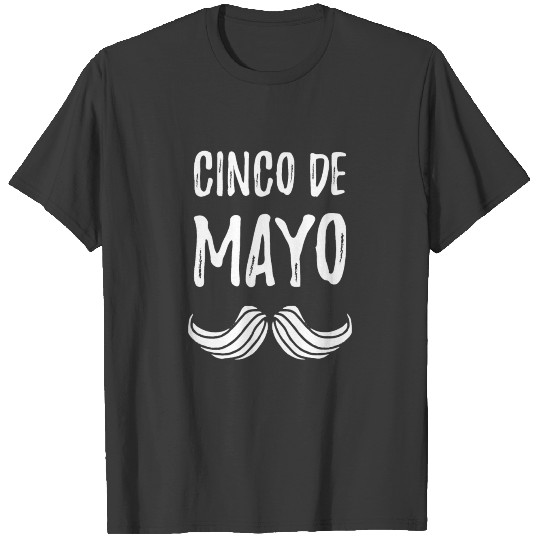 Funny Cinco De Mayo Moustache T Shirt for Women T-shirt