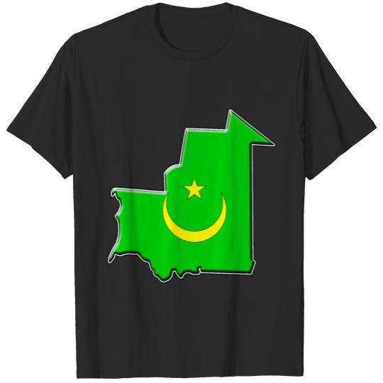 Discover Mauritania Flag Map T-shirt