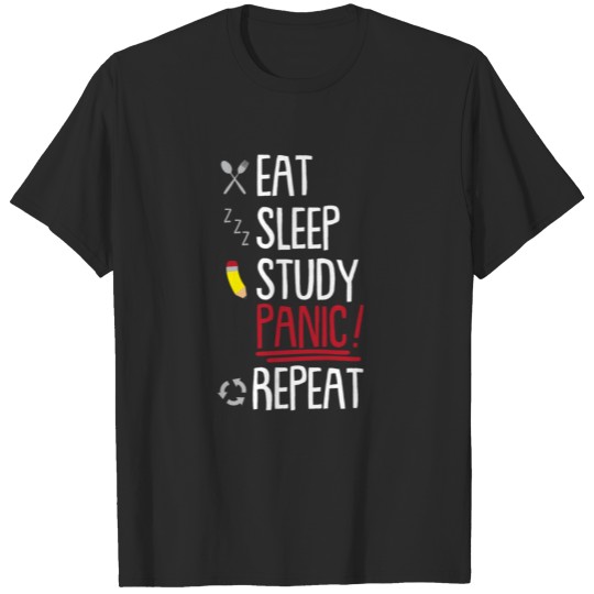 Discover Student Eat Sleep Study Funny Gift T-shirt