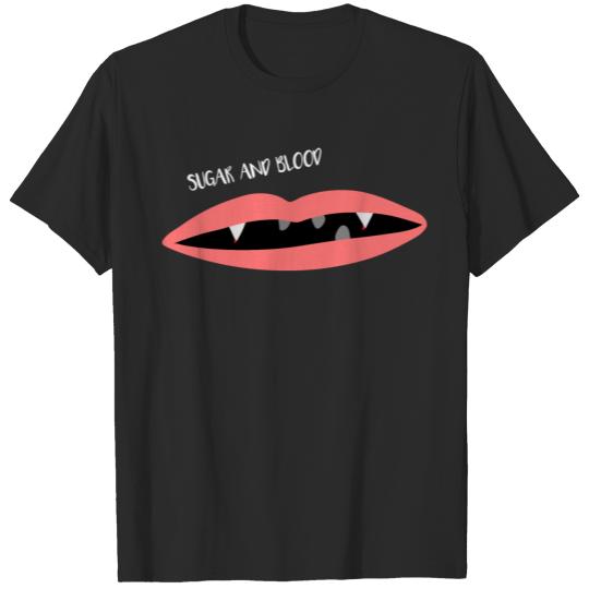 Discover Vampire lips shirt sugar and blood gift T-shirt