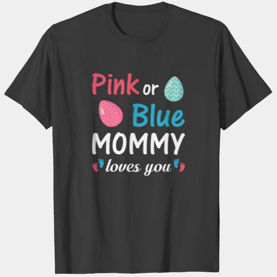 Easter Pink or Blue Mommy Love You Pregnant Tshirt T-shirt
