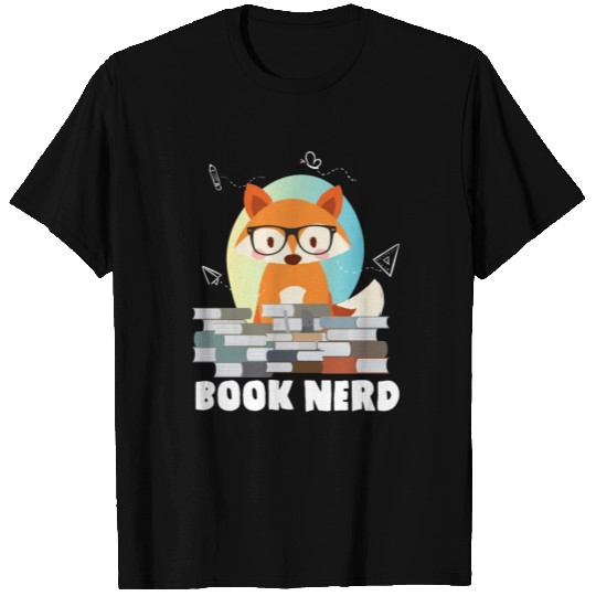 Book Reading Fox Bookworm Lover Book Nerd Gift T-shirt