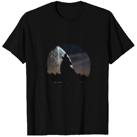 wolf howling T-shirt