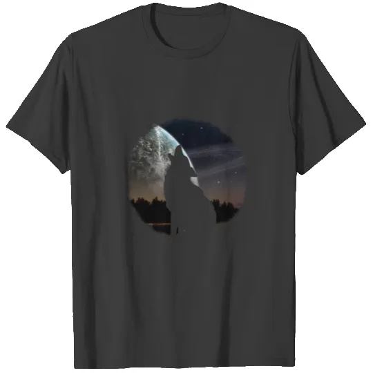 wolf howling T-shirt