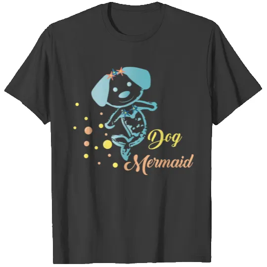 mermaid dog sea dog puppies gift T-shirt