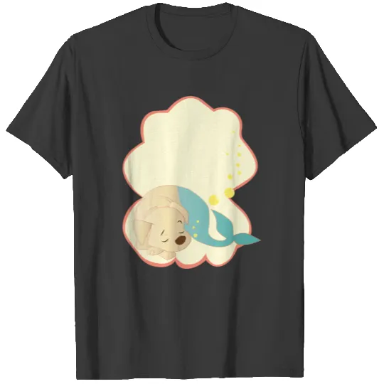 mermaid dog sea dog puppies gift T-shirt