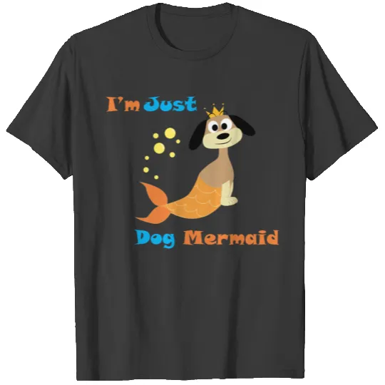 mermaid dog sea dog puppies gift T-shirt