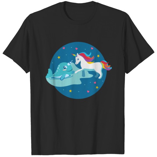 Discover Narwhal Unicorn Beluga Sea Life Friendship Gift T-shirt